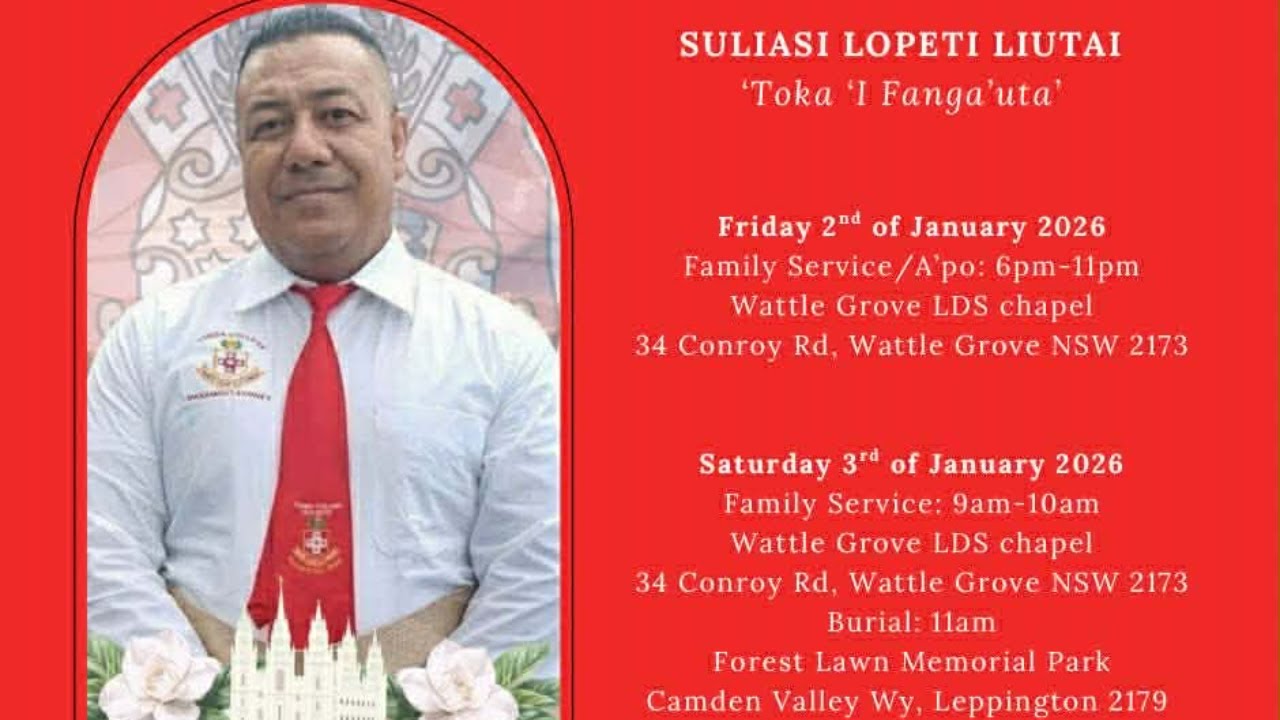 Ouau Faitoka | In Loving Memory of Suliasi Lopeti Liutai 'Toka 'I Fanga'uta' 26.06.1974 - 10.12.2025