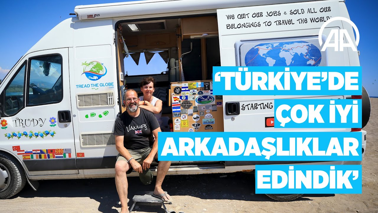 Karavanda yaşayan İngiliz &ccedil;ift, salgın s&uuml;recini g&uuml;venli buldukları T&uuml;rkiye'de ge&ccedil;iriyor