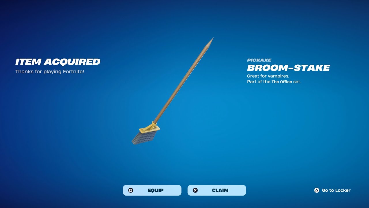 Как получить кирку «Метла-колышек» БЕСПЛАТНО в Fortnite! (Бесплатная кирка «Метла-колышек»)