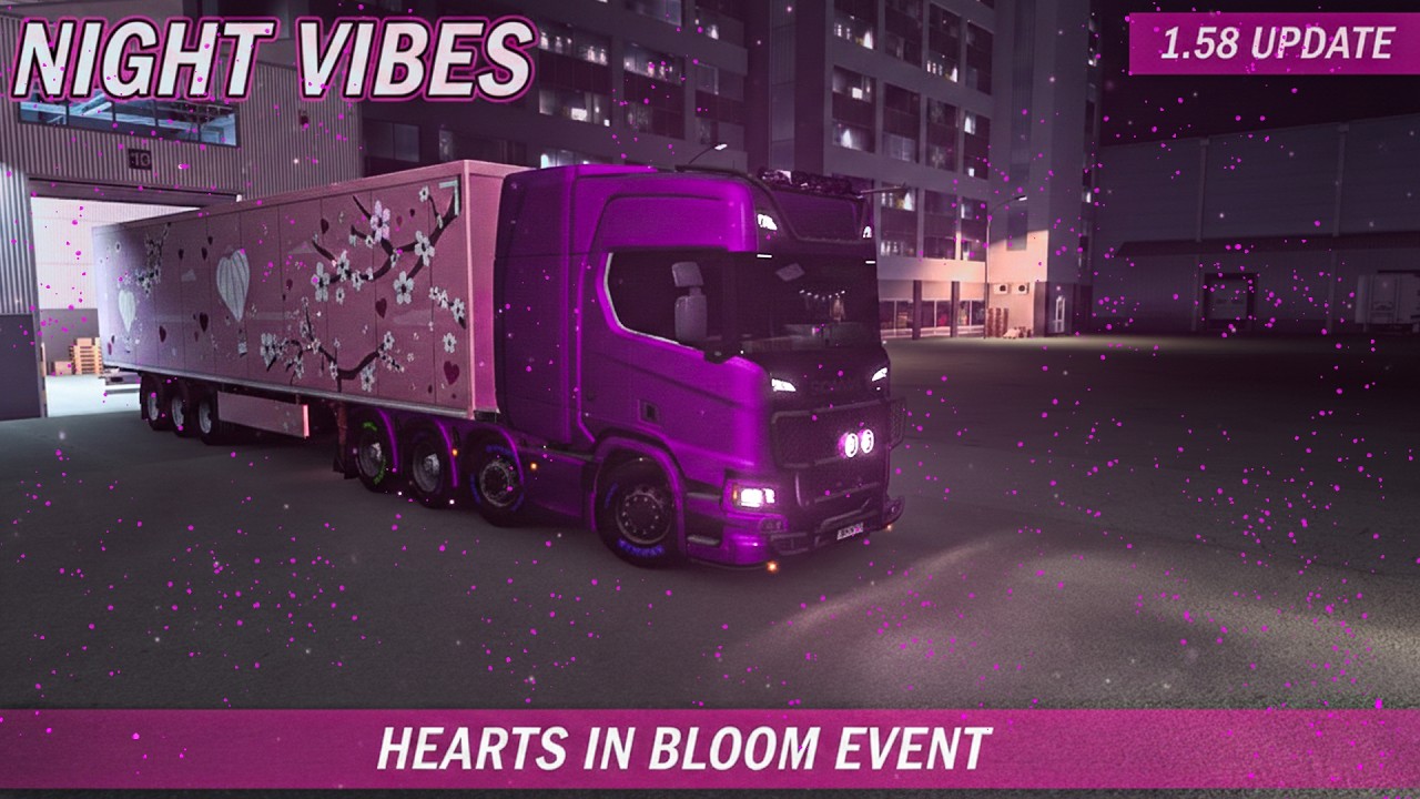 Scania S Purple Edition: Night Delivery to Frankfurt | ETS2 Hearts in Bloom Event 2026