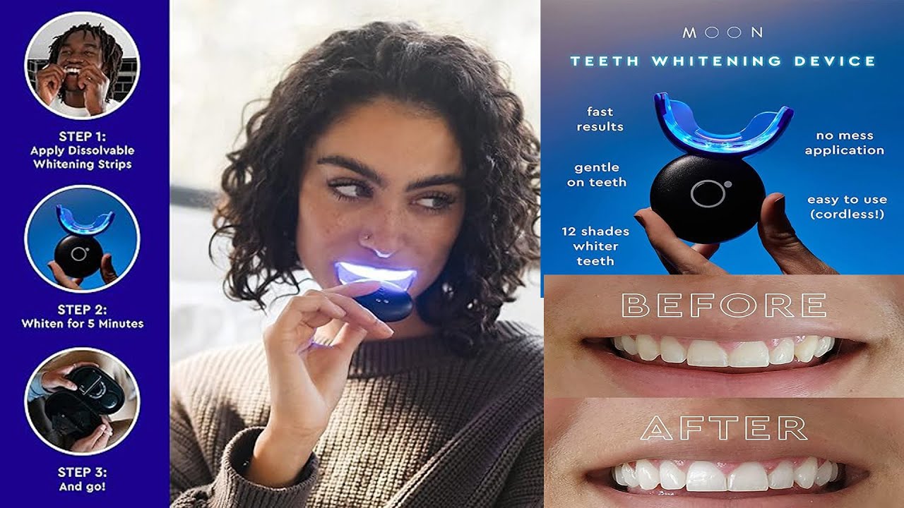 MOON Teeth Whitening Kit withLED Wireless|5Minute Treatment|Remove StainsCoffee Smoking#shortvideos