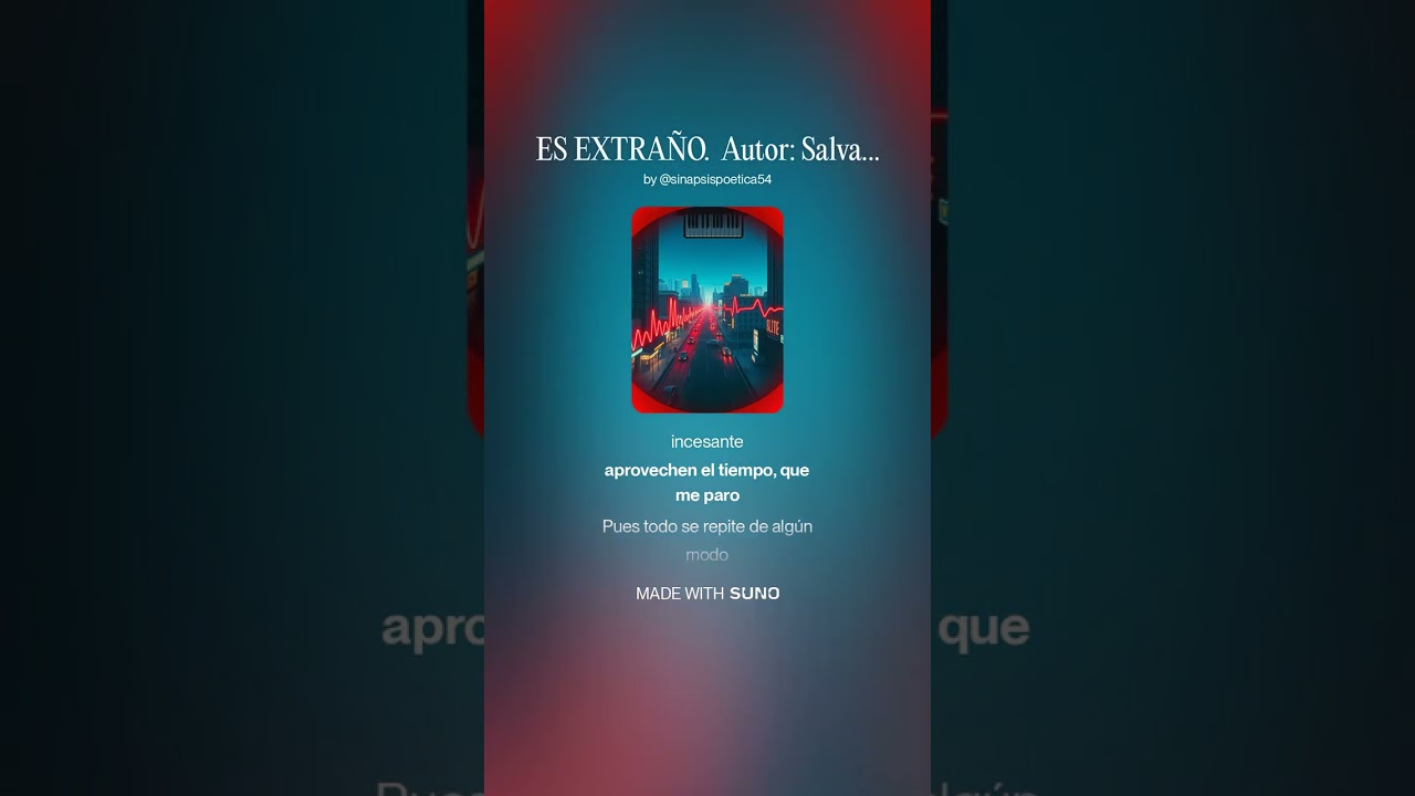 ES EXTRAÑO   Autor  Salvador Santoyo Sánchez