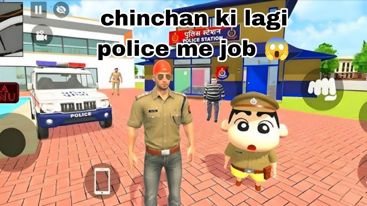 chinchan ki lgi police me job 😱 franklin howa bahut khus 🔥// indian therf aura simulator// #police 