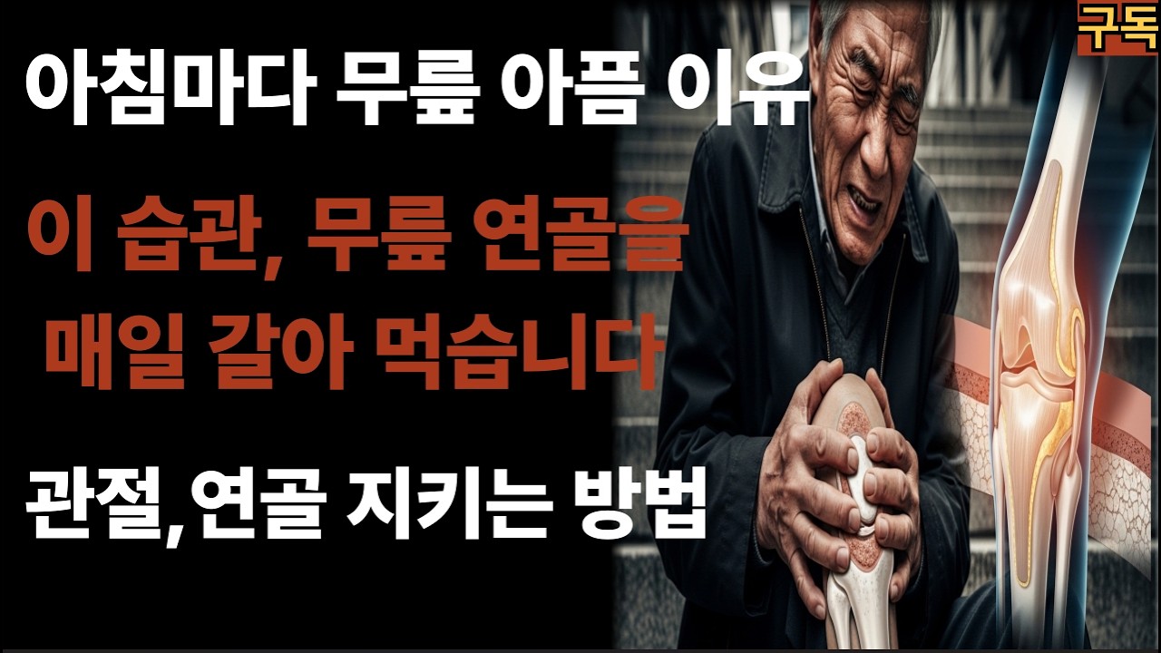 무릎이 망가지는 행동5가지-지금 당장 멈추세요(정형외과 전문의 권고)