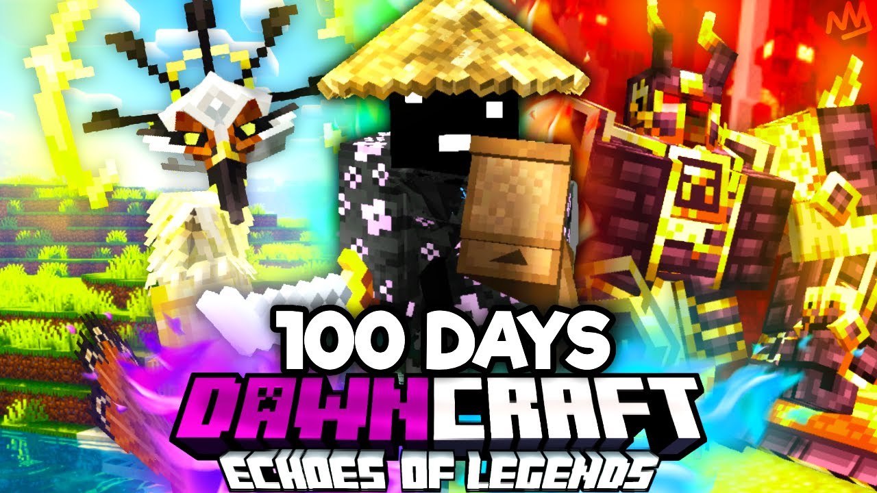 I Spent 100 Days in DAWNCRAFT: Echoes of Legends!
