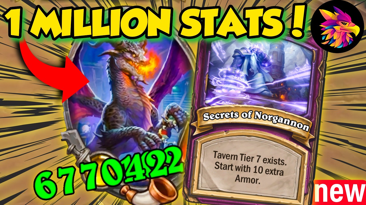 TIER 7 IS BACK so I had to make a 1 MILLION STATS UNIT! | Hearthstone Battlegrounds