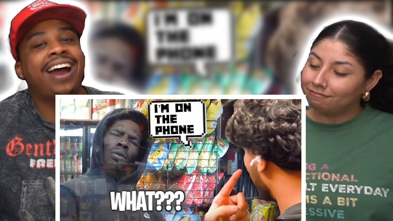 Talking Sh** Then PRETENDING to Be on The Phone REACTION