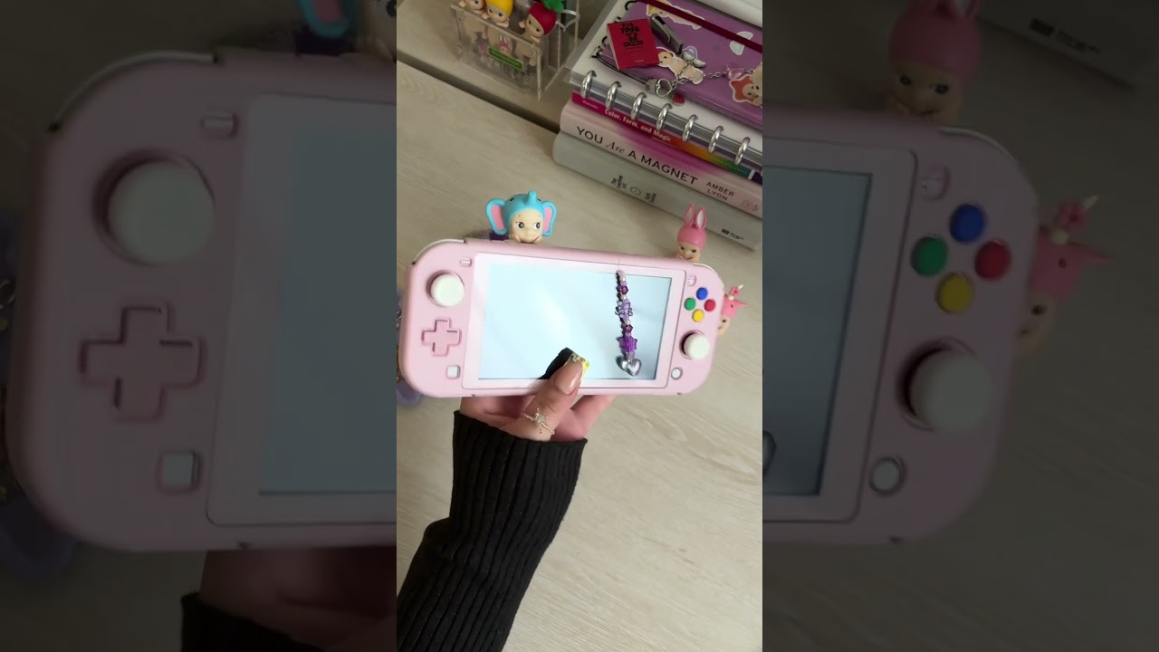 Pink Nintendo Switch Lite Case from PlayVital #gamingaccessories #nintendoswitchlite #pinktech #cute
