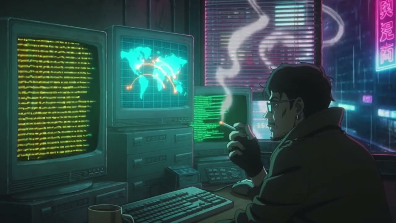Midnight Signals Transmission #001 | Cyberpunk Ambient Music for Coding, Studying, and Focus
