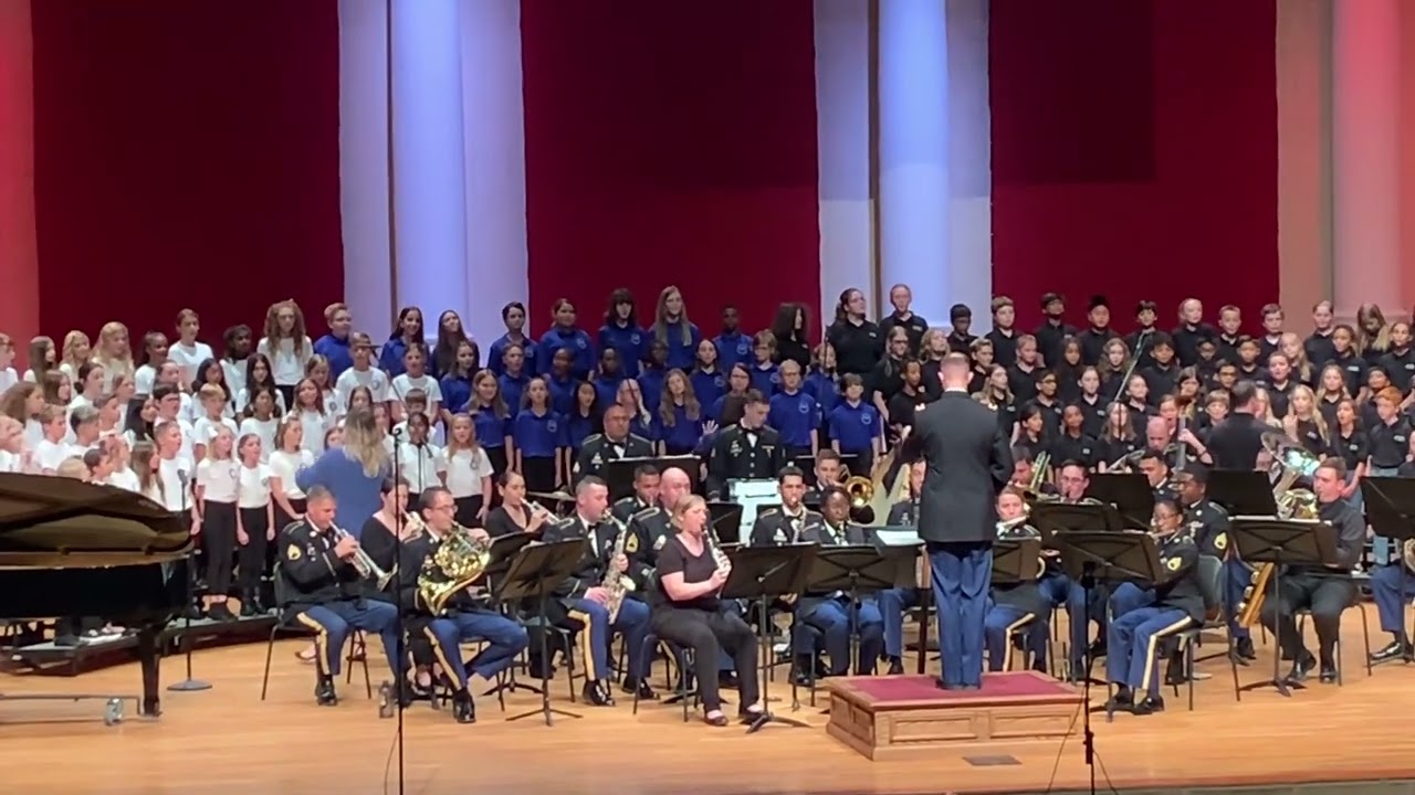 Armed Forces Medley by 116th Army Band and Davis, Garrison Mill, and Rocky Mount Elementary Schools