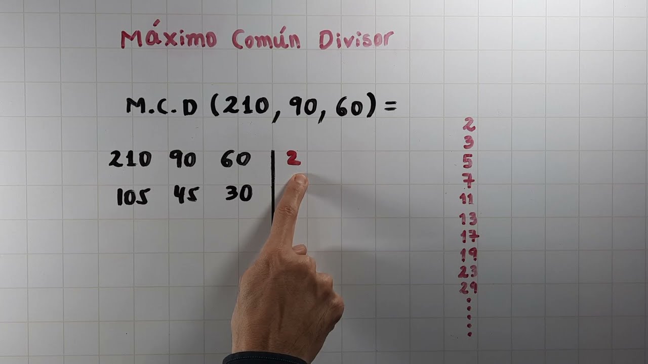 Máximo Común Divisor (M.C.D). Ejemplo 3.