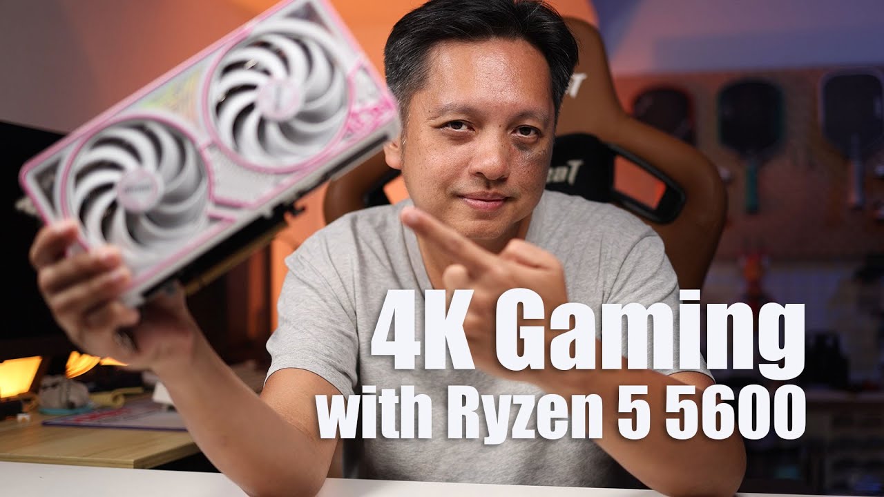 Игры на ПК в разрешении 4K — Nvidia RTX 5060 Ti отлично работает с процессором AMD Ryzen 5 5600.