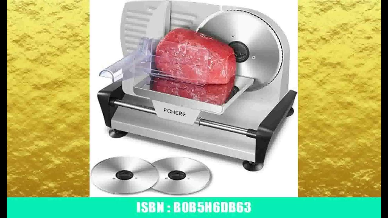 FOHERE Allesschneider Elektrischer, Brotschneidemaschine mit einstellbare SchnittstÃ¤rke(0-15mm),