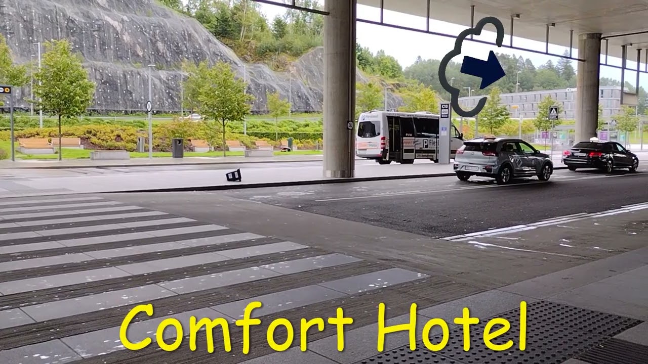 Flesland Airport in Bergen, Norway .  Hotels near the airport.