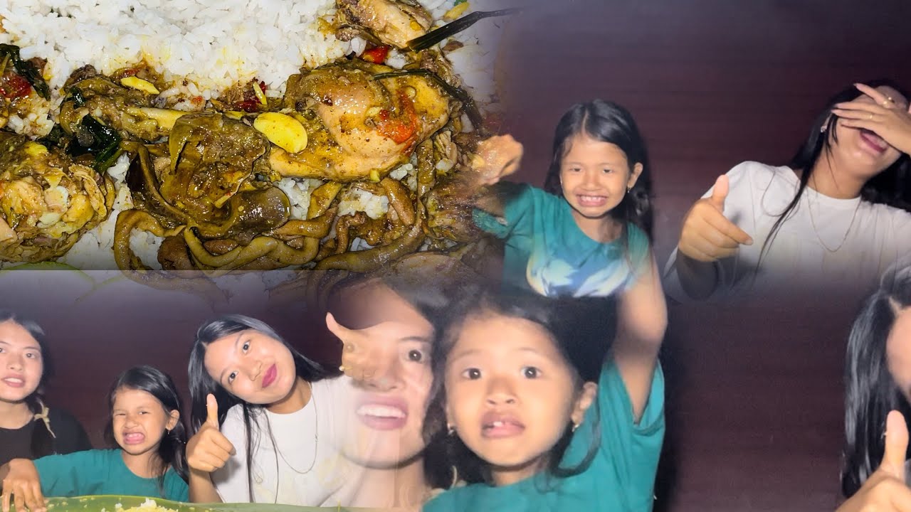 Chicken mukbang 😂♥️//with my two nieces 🥹🫠#mukbang 🫶#haophaomei