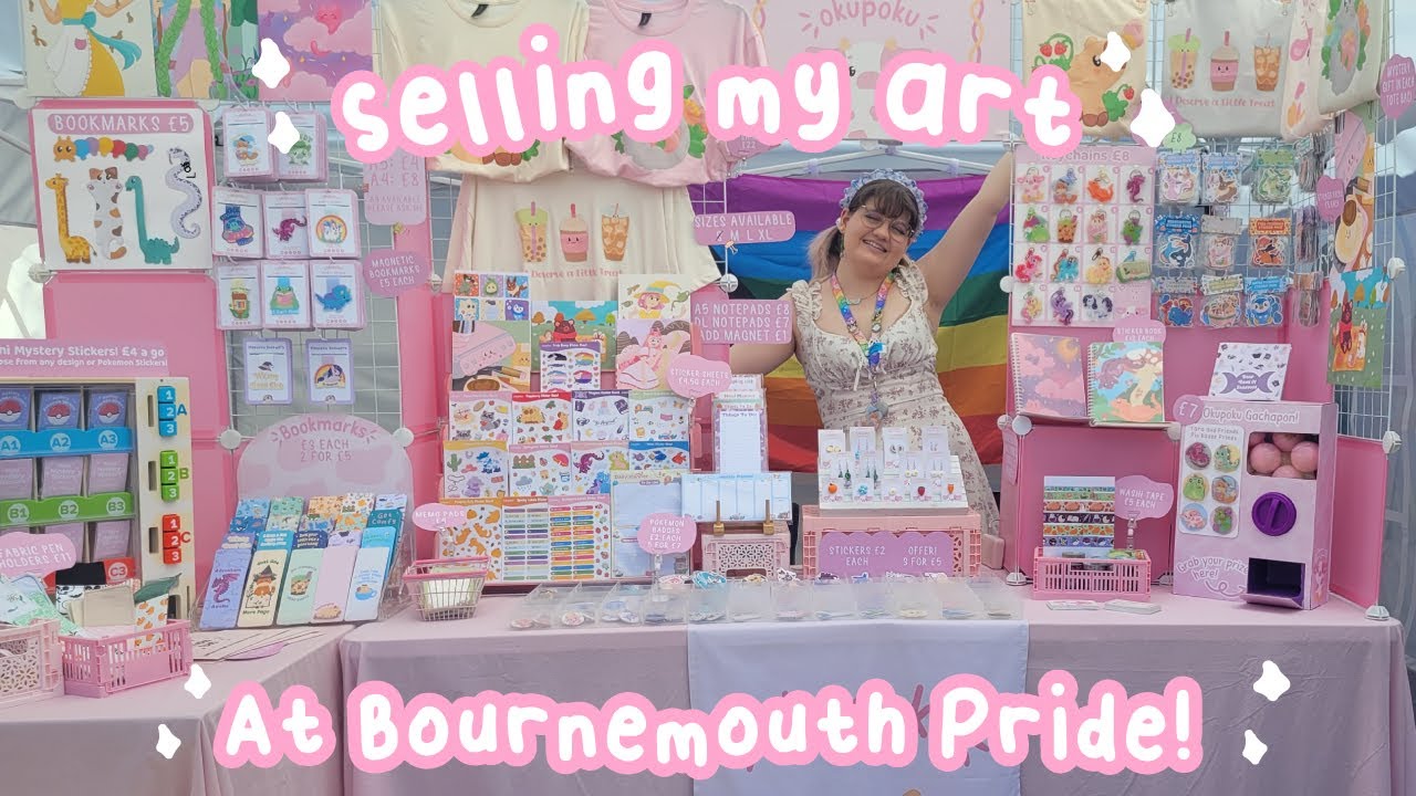 Tabling at my first ever pride event! ✨ Sell my art with me