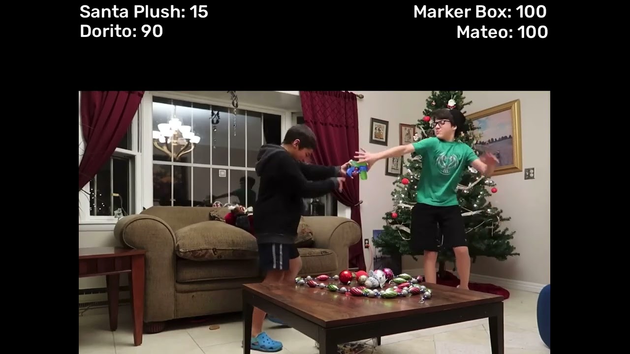 Kid rages because of Christmas with health bars