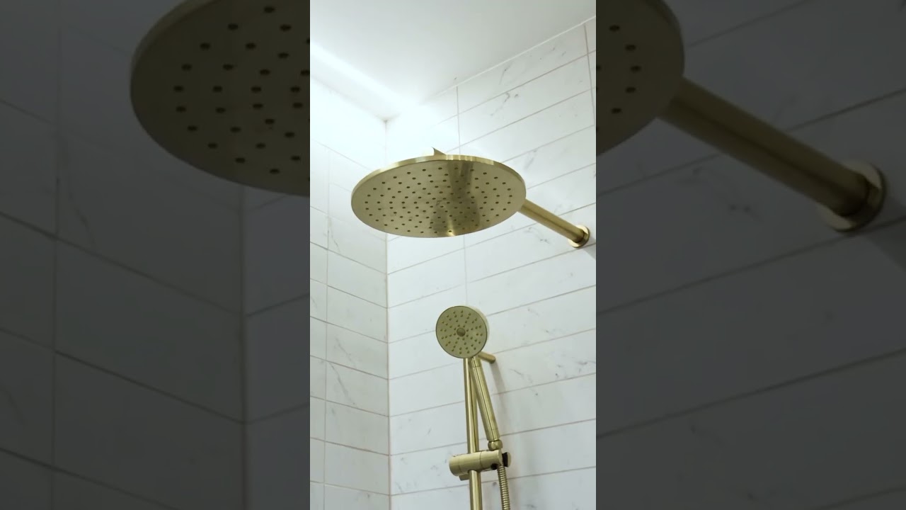 Redwood City New Build | Luxury Marble Bathroom with Gold Fixtures & Soaking Tub