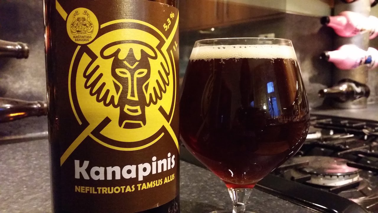 (4K) Lithuanian Cannabis Beer! Taru&scaron;kų Kanapinis Alus Tamsus Taru&scaron;kų Alaus Bravoras Traki&scaron;kių