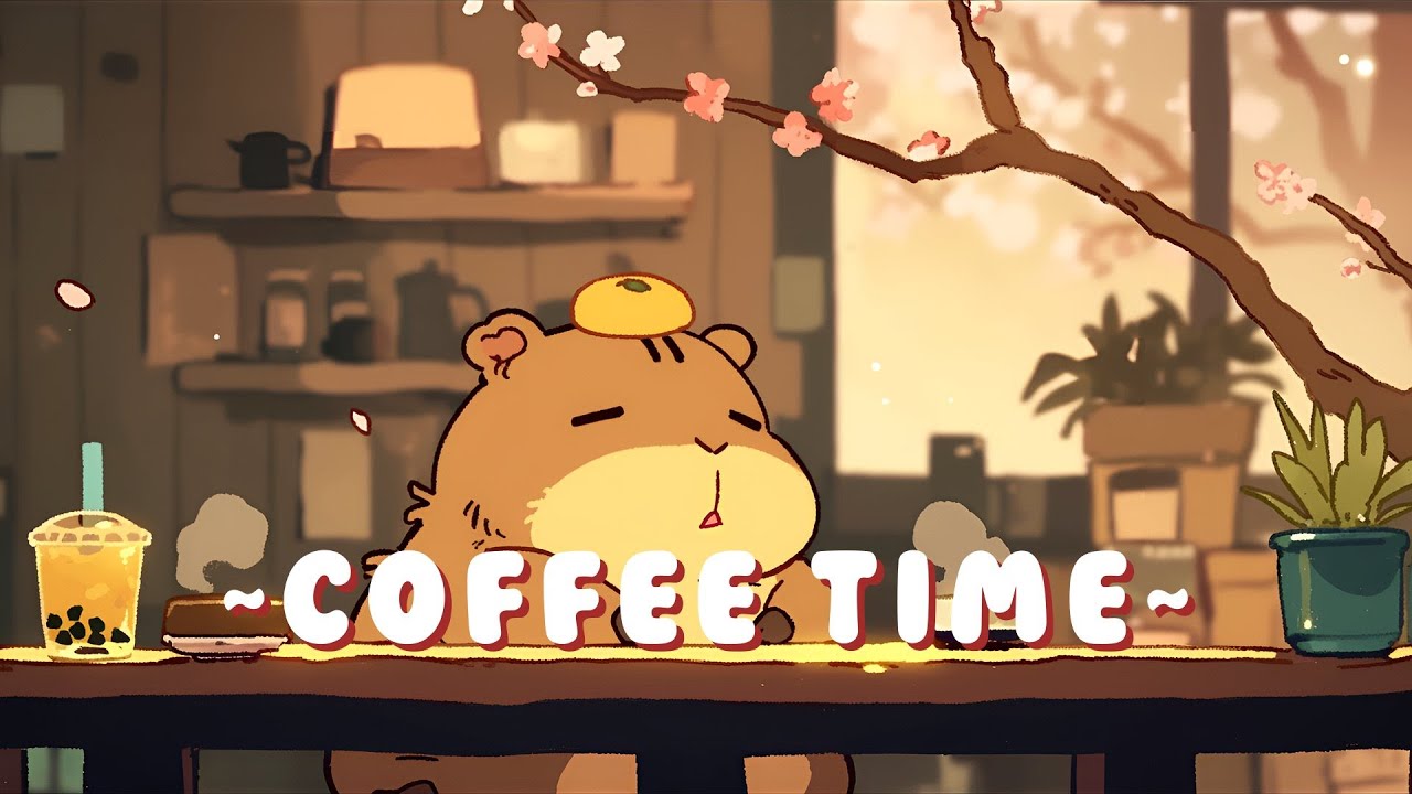 Capybara Lofi Music Station - Peaceful Lofi Hip Hop Beats ~ Warm Feelings ~ 🦫 🌙 📖 | Sleep Aid