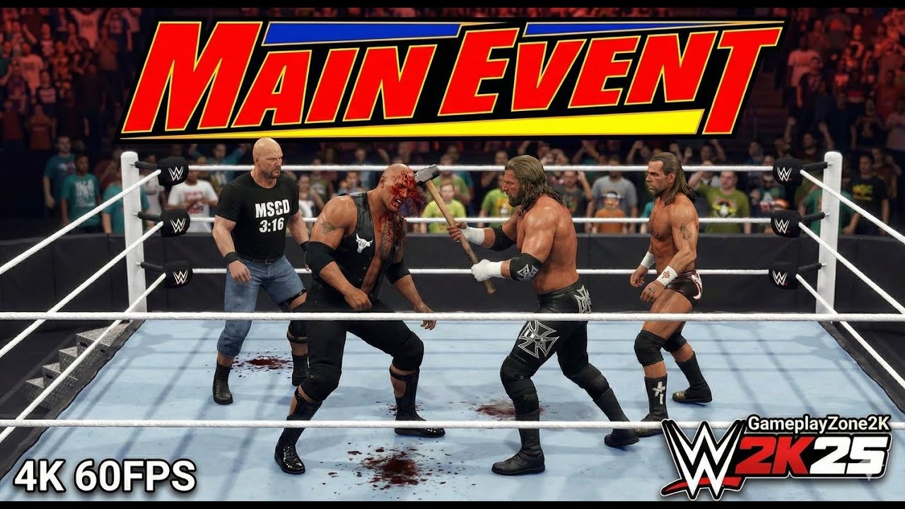 WHO IS THE REAL GOAT? The Rock & Stone Cold vs Triple H & Shawn Michaels (WWE 2K25 4K)