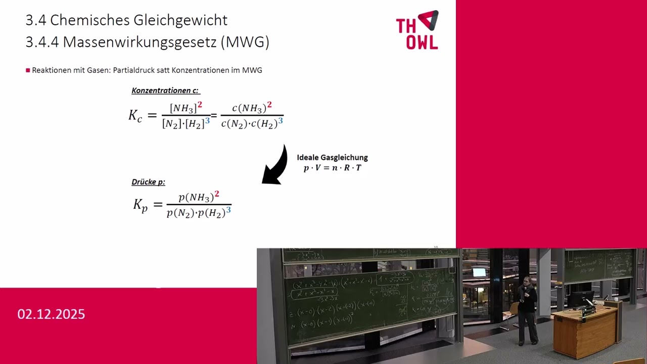 ACH - Chemisches Gleichgewicht Teil I: MWG aufstellen - 02.12.2025