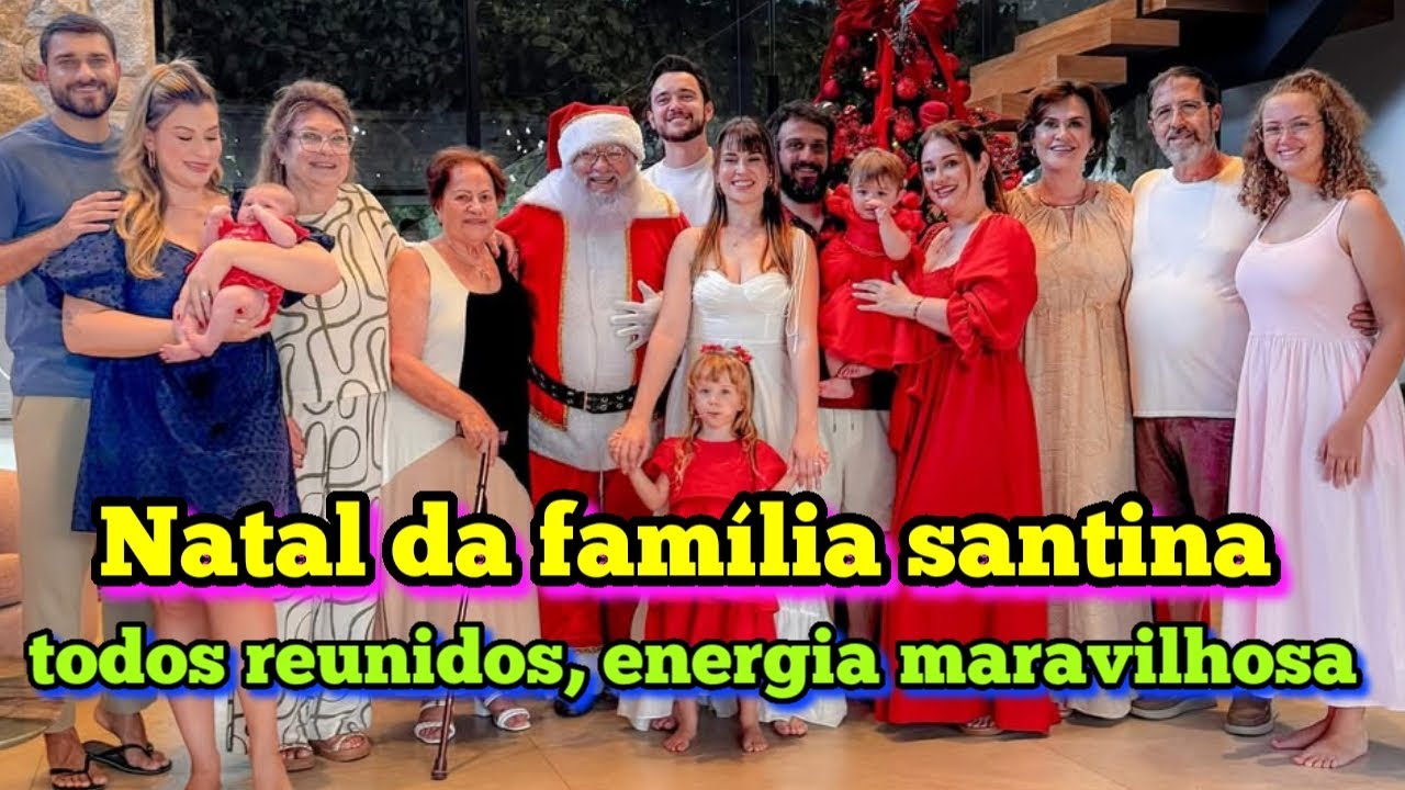 Família santina, noite de Natal a família toda reunida, com uma energia maravilhosa, teve até...