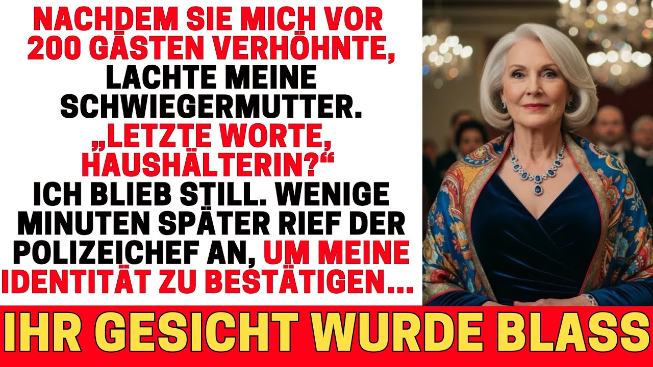 MEINE SCHWIEGERMUTTER SAGTE: „SIE IST NUR EINE HAUSHÄLTERIN“ – DANN RIEF DER POLIZEICHEF AN