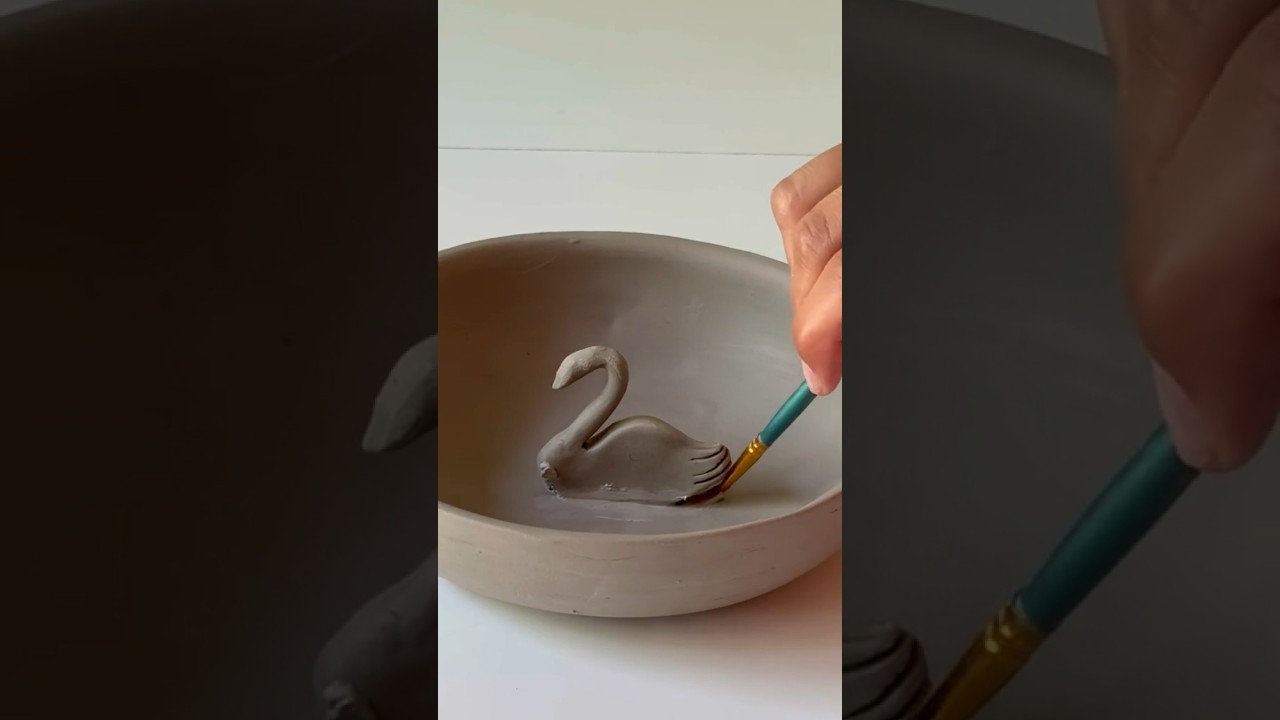 Cr&eacute;ation d&rsquo;un bol cygne en c&eacute;ramique 🦢🤍 (clay, pottery)