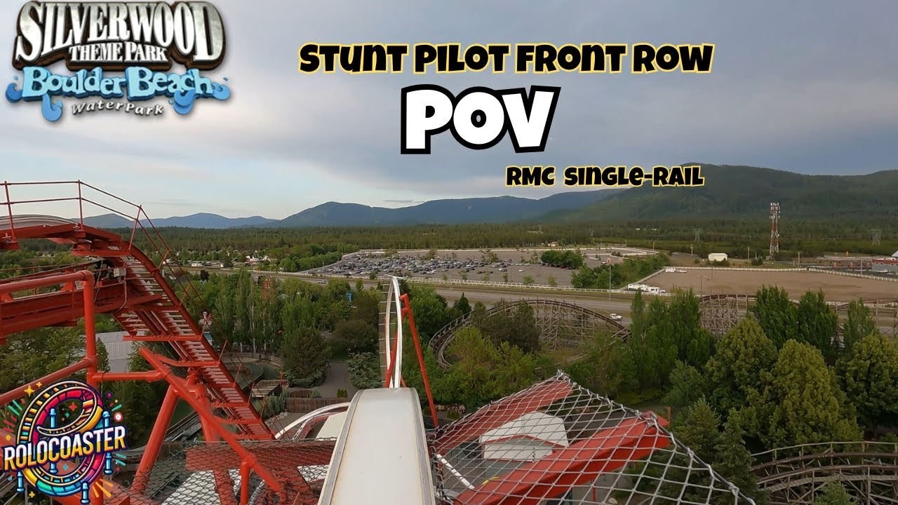 Stunt Pilot Front Row 4K POV | Silverwood Theme Park 🎢#pov #rollercoaster #rockymountainconstruction
