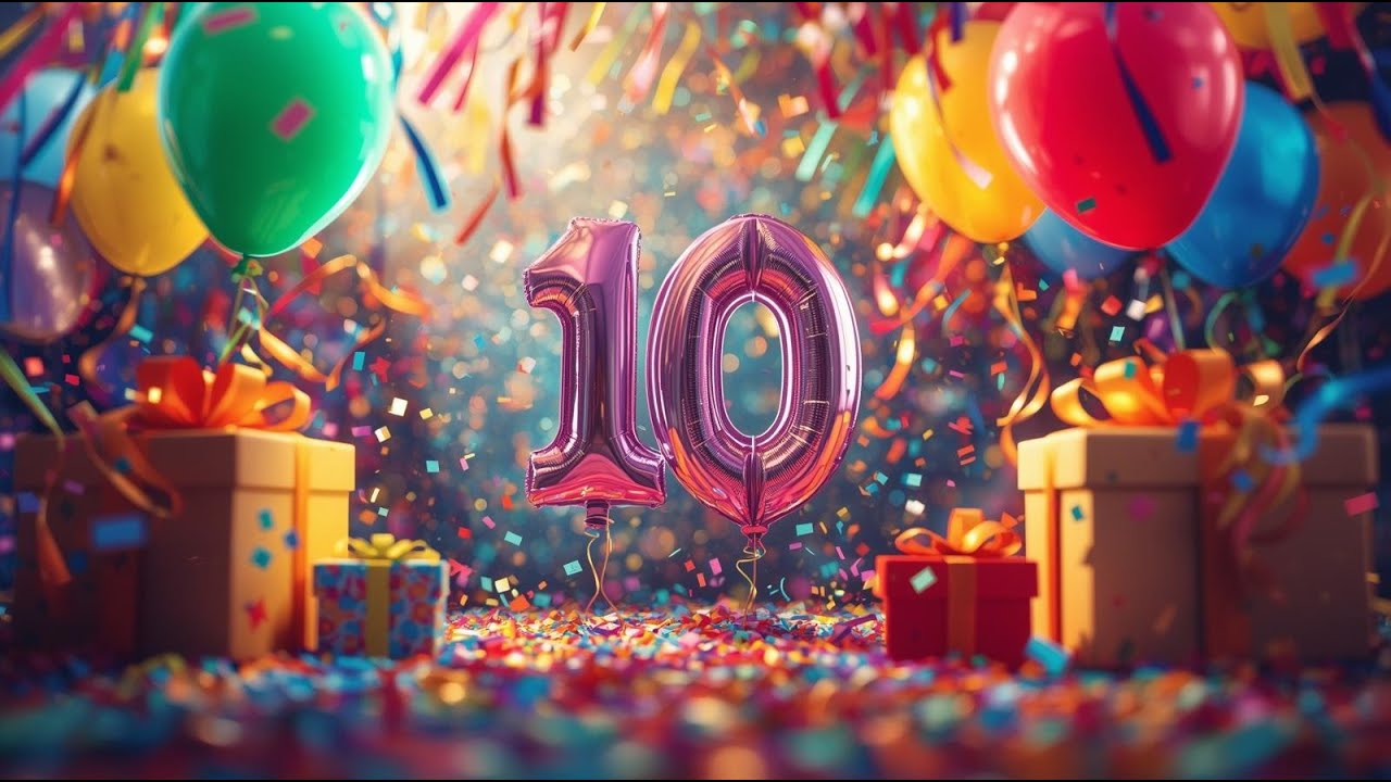 Birthday Countdown 10 to 0...🎂 Happy Birthday Song