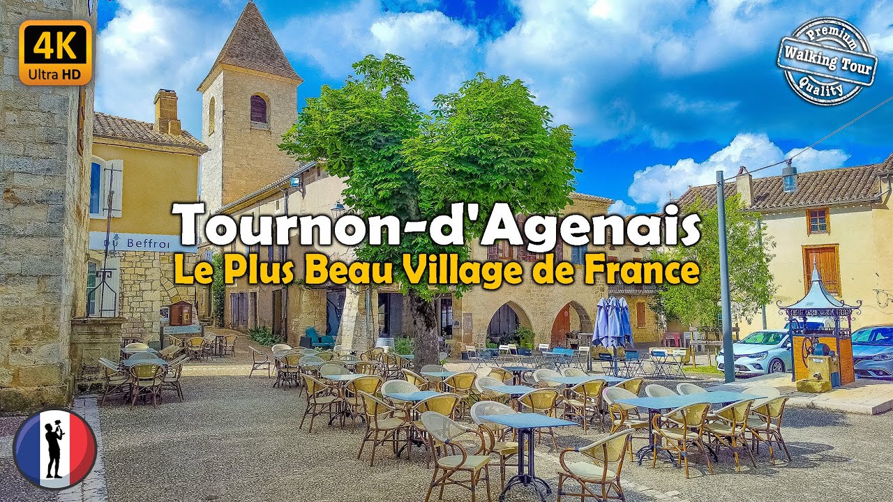 🇫🇷 Tournon-d'Agenais 🏡 The Most Beautiful Village of France | Walking Tour With Captions | 4K60fps