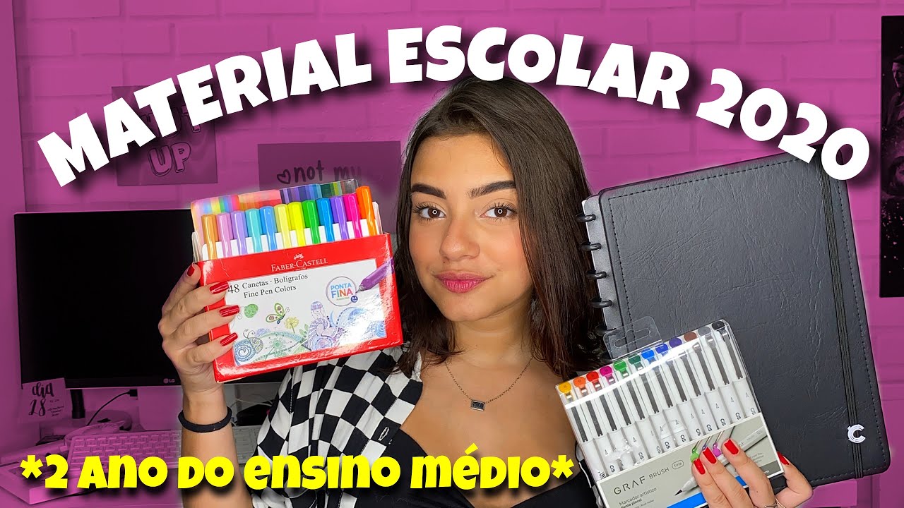 MEU MATERIAL ESCOLAR 2020! 2º ANO DO ENSINO MÉDIO! Bela Almada