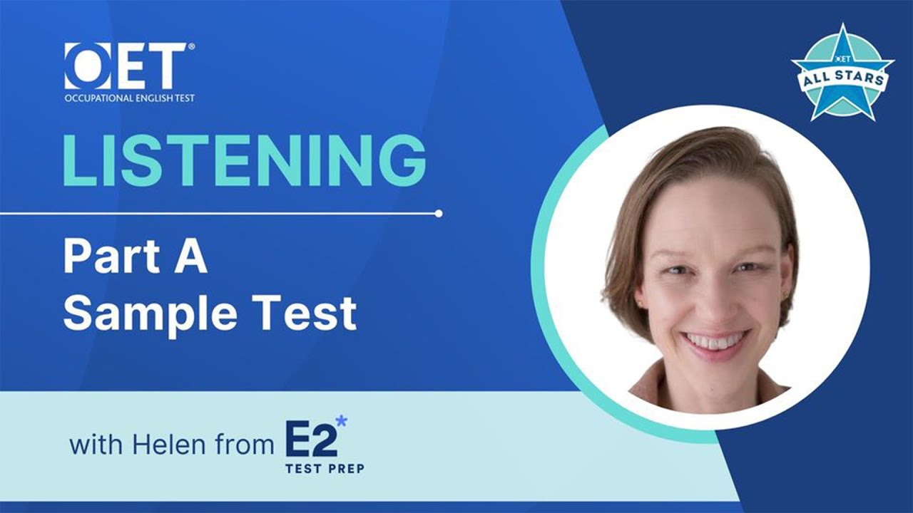 OET LIVE Webinar - Listening Part A Sample Test - FREE Lesson