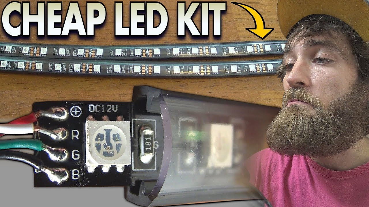 Cheap LED Strips Any Good? Installing $20 Amazon Light Kit that FLASHES TO MUSIC & Smartphone App!