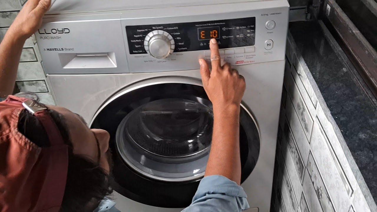 Lloyd Front load washing machine E10 Problem repair solved. Drain problem inlet problem.#lloyd #E10
