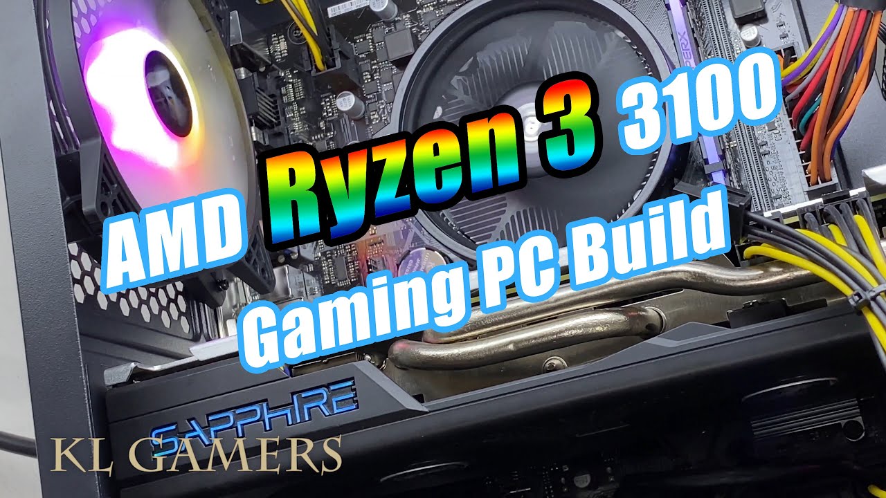 AMD Ryzen 3 3100 ASUS PRIME B450M-K SAPPHIRE RX580 Gaming PC Build