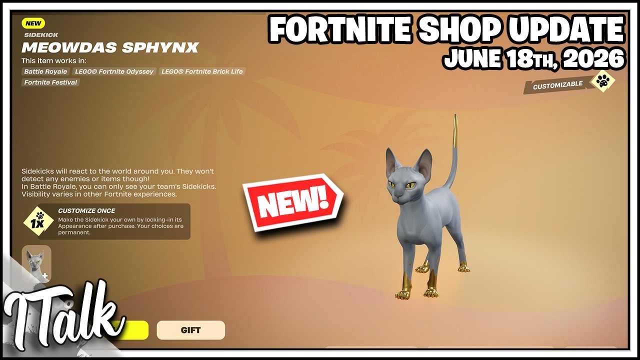 Магазин Fortnite: *НОВИНКА* КОТ МИДАСА! [18 июня 2026 г.] (Fortnite, глава 7)