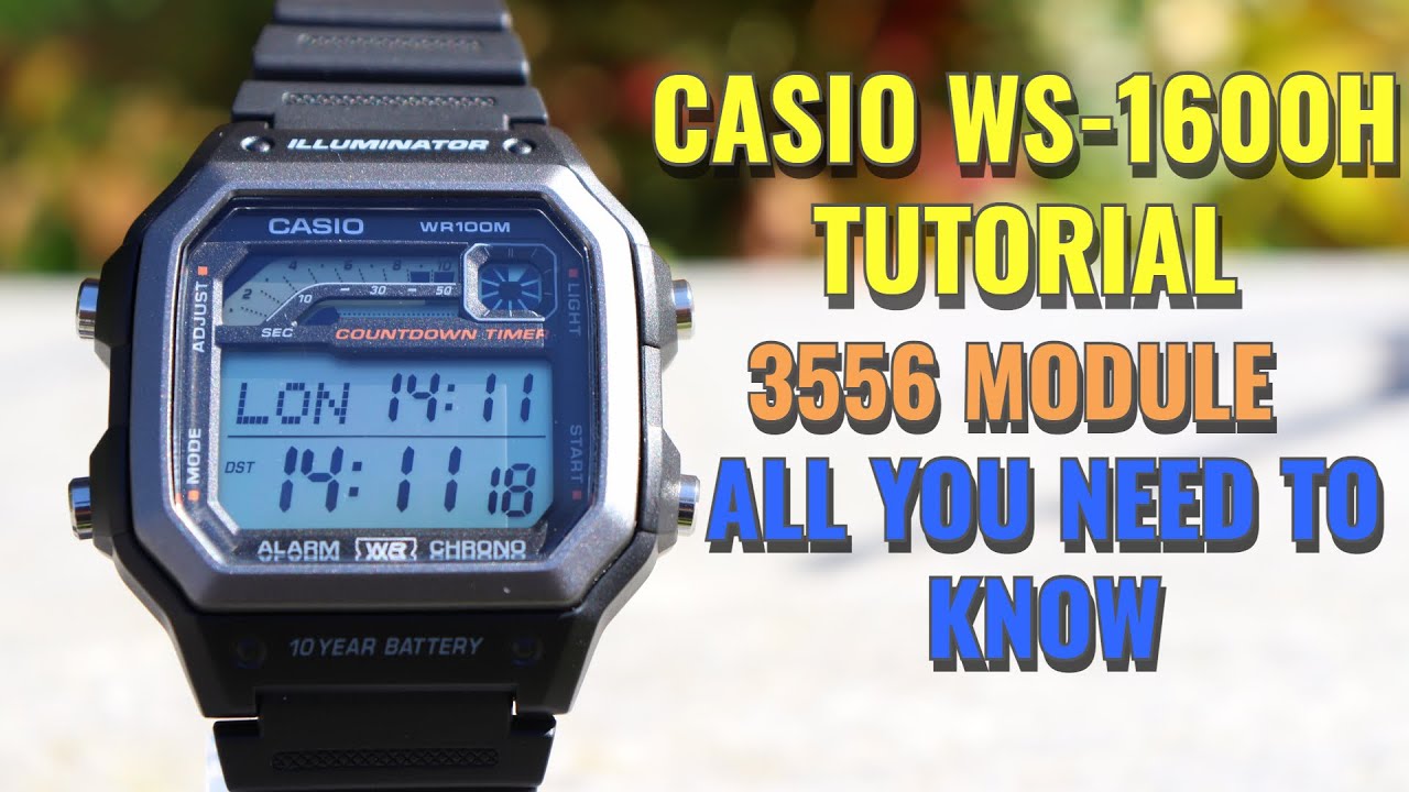 Учебное пособие по модулю Casio WS-1600H 3556 — обзор функций