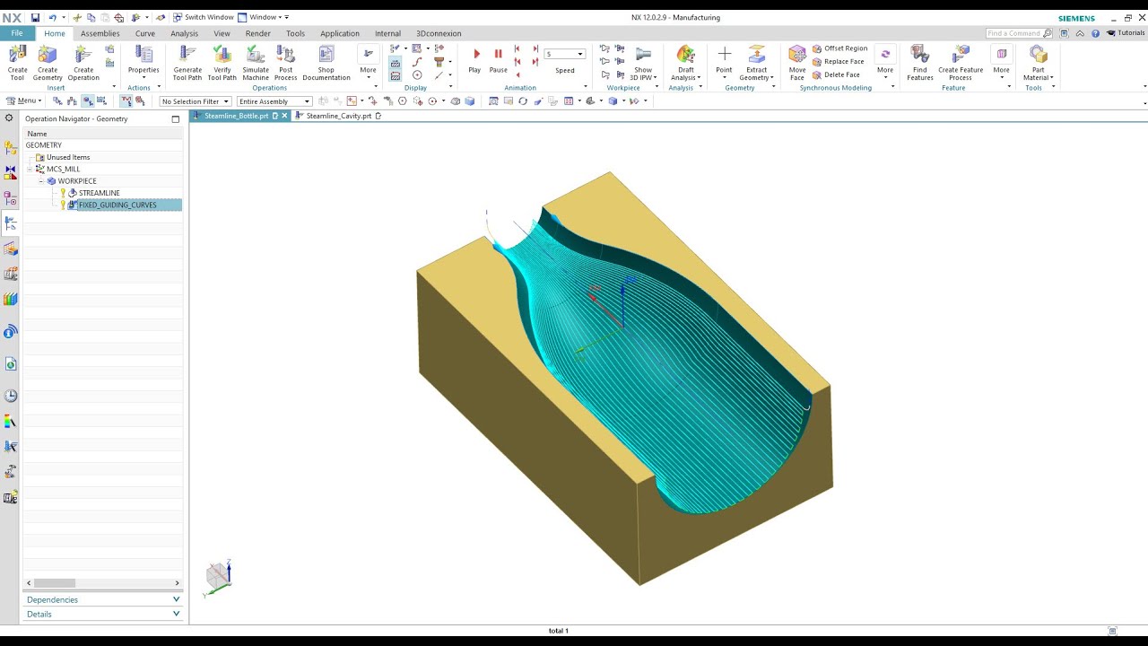 NX CAM Streamline VS Guiding curve