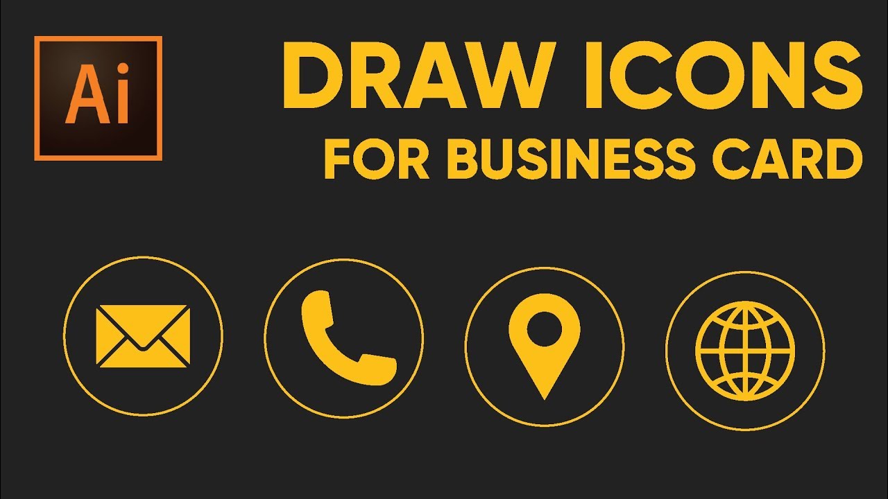 Draw Icons for Business Card l Illustrator Tutorial l Urdu/Hindi