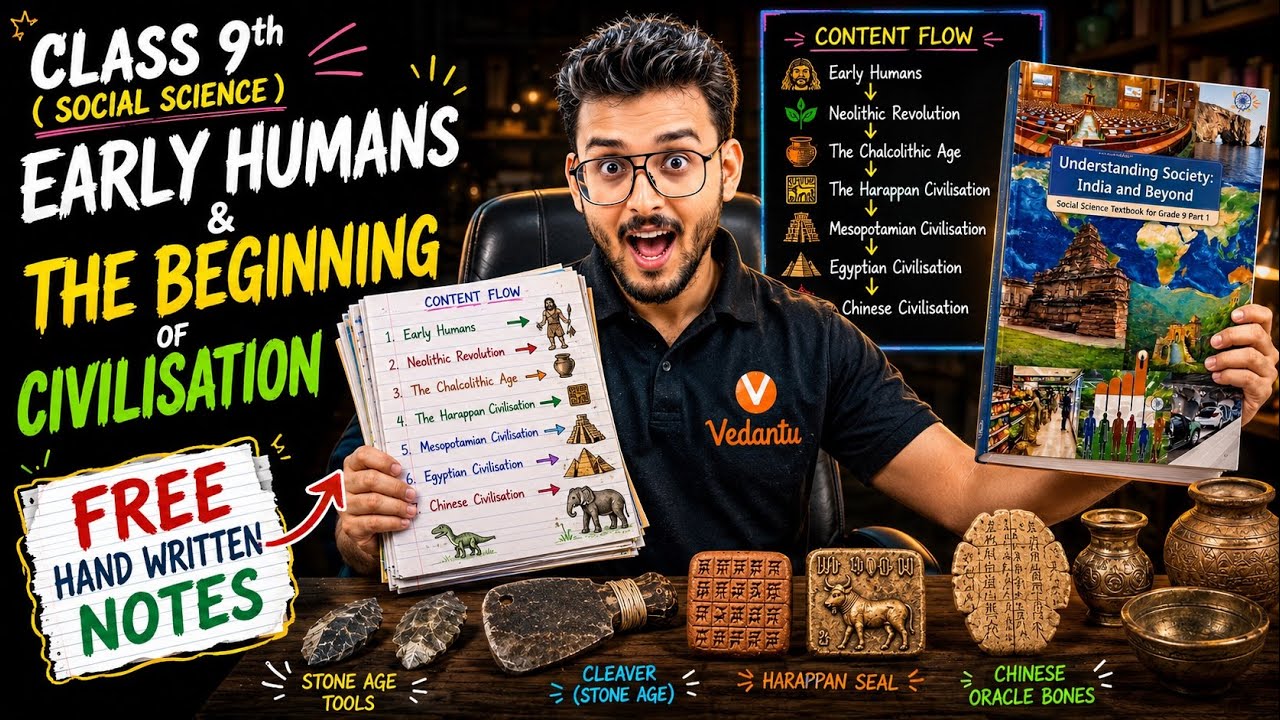 🔥Early Humans & the Beginning of Civilisation|Class 9 Social Science|New NCERT|Pranav