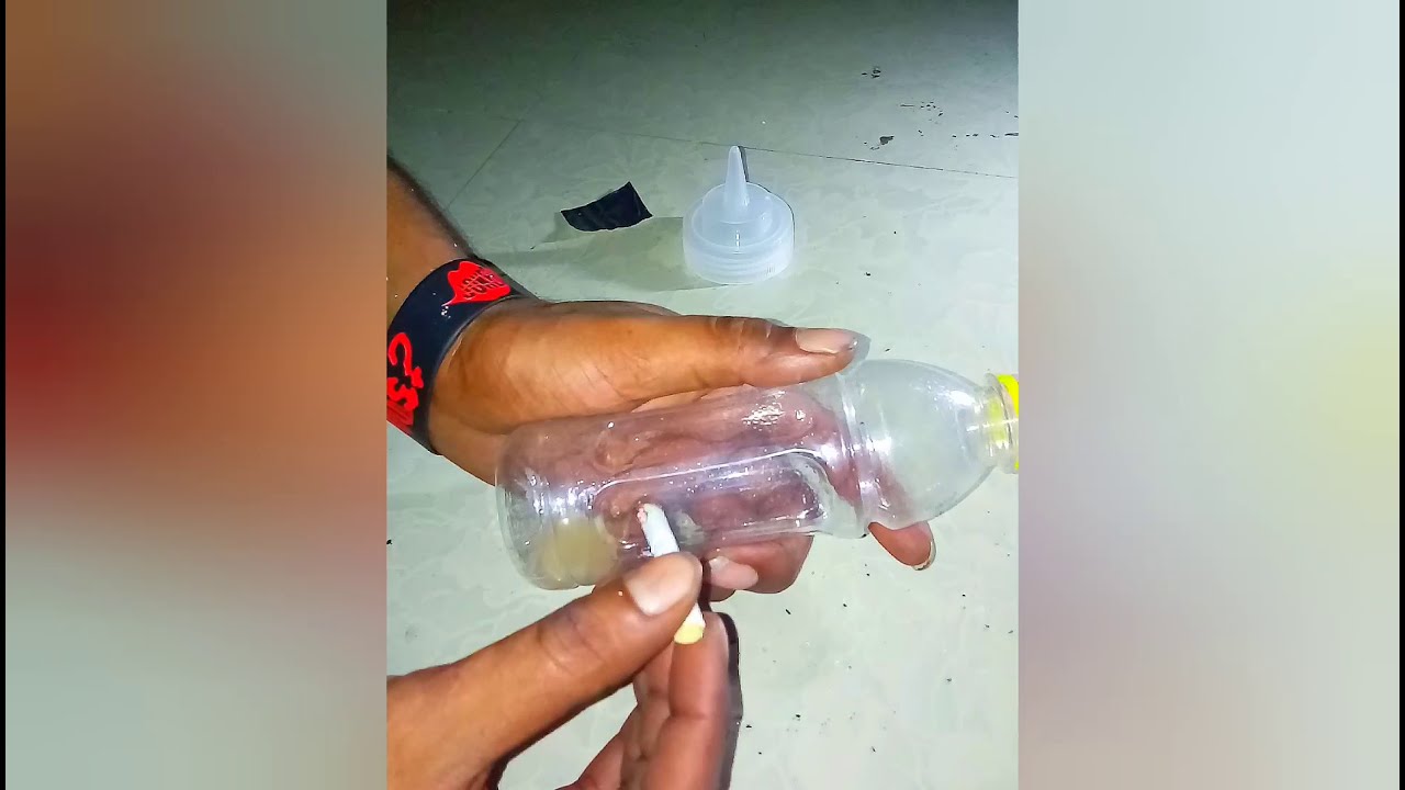 How to make a water bottle bong in home without wasting money