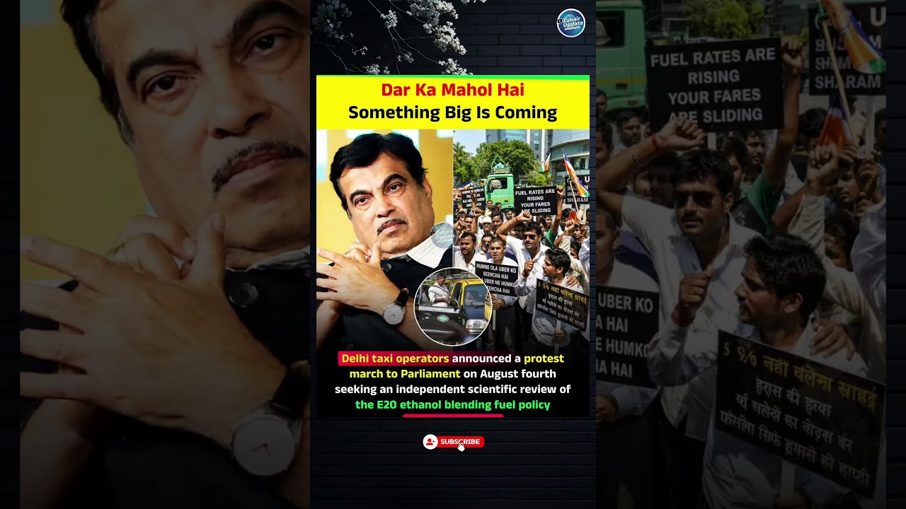 Delhi Taxi Drivers vs E20 Fuel? 😱 Big Protest March Announced! 🚖🔥 #shorts