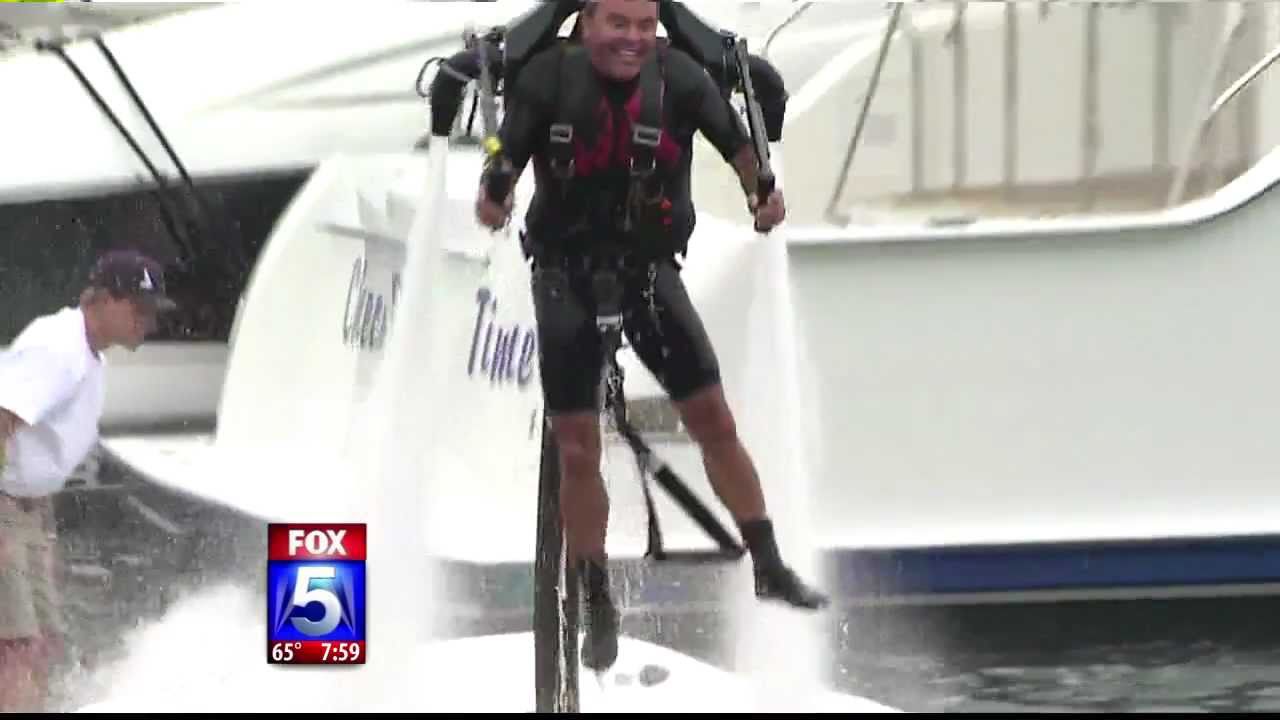 Fox News Reporter Jetpack Fail - Full Clip