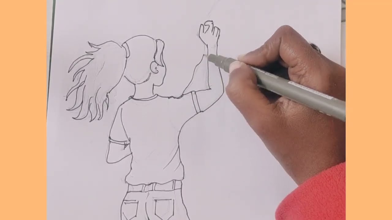Makar Sankranti Festival Drawing | Patang Udate Hue Ladki#makarsankranti #drawing