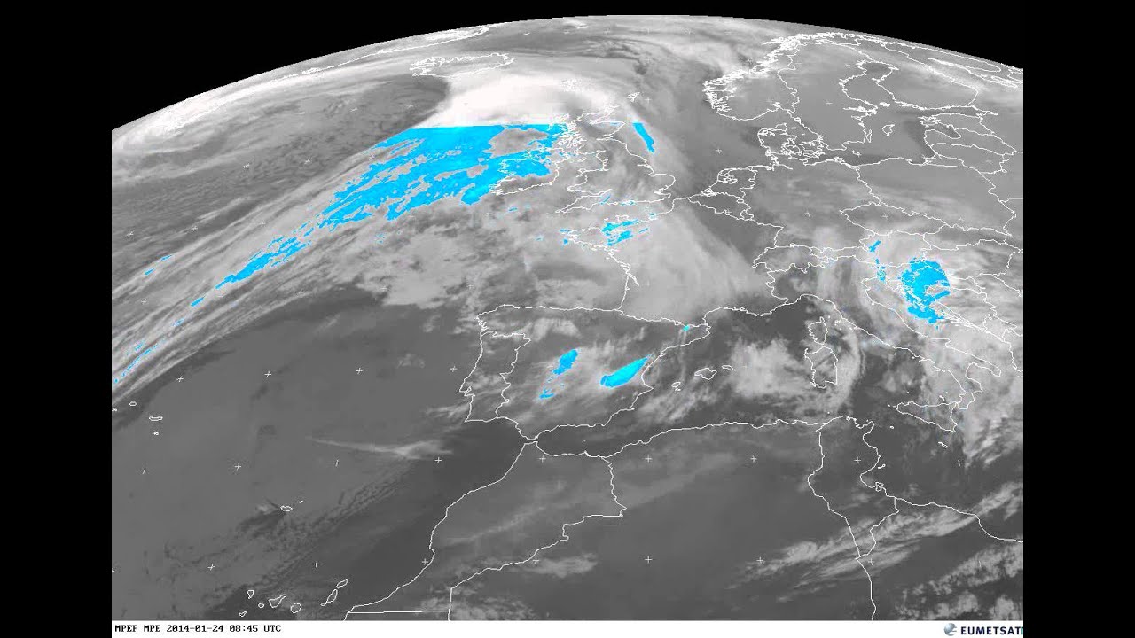 Europe percipation/clouds timelapse 24-01-2014