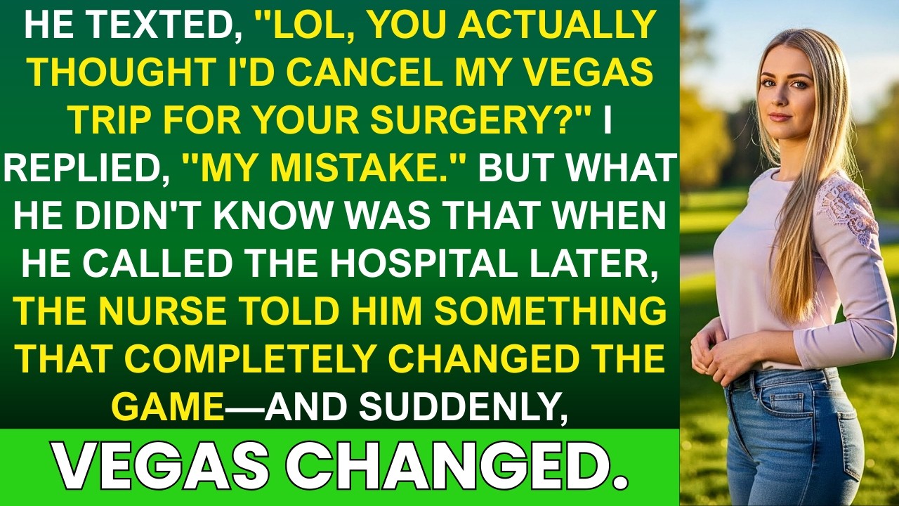 He Texted: 'You Really Thought I’d Skip Vegas for Your Surgery?