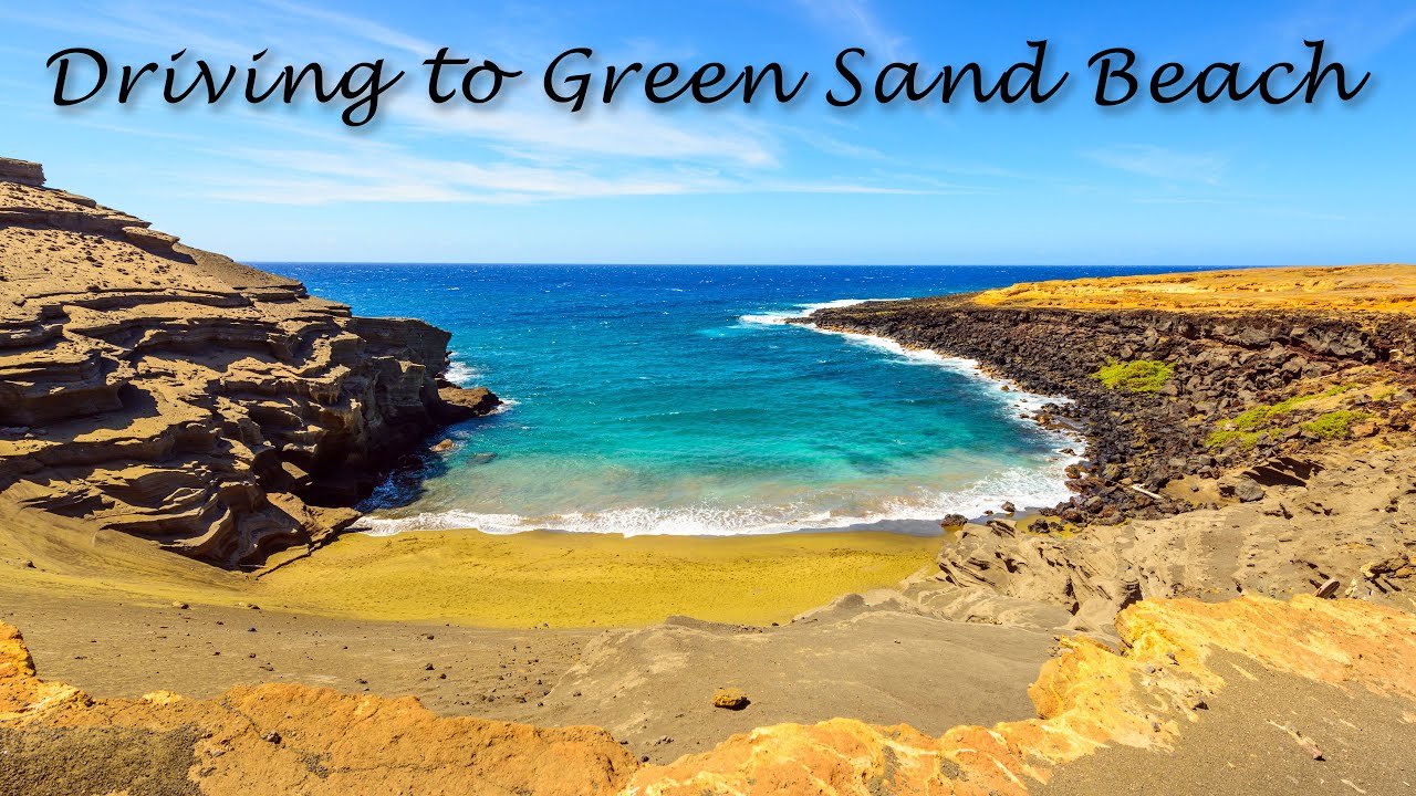 [Virtual Roadtrip] Driving to Green Sand Beach (Papakōlea Beach), Big Island, Hawaii (4k)
