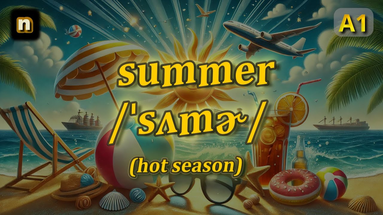 [n] Summer meaning (hot season) with 5 examples